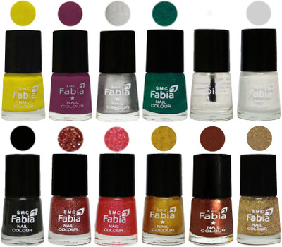 Fabia Premium Collection 12 Piece Color Nail Polish Shades Yellow-Light purple-Silver-Green-Top Coat-White-Black-Jerry Wine-Jerry Pink-Jerry Golden-Light Jerry Coffee-Light Golden(Pack of 12)
Fabia Premium Collection 12 Piece Color Nail Polish Shades Yellow-Light purple-Silver-Green-Top Coat-White-Black-Jerry Wine-Jerry Pink-Jerry Golden-Light Jerry Coffee-Light Golden(Pack of 12)
