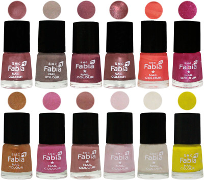 Fabia Premium Lacquer Extra Shine Nail Polish Shades Of (12 Pcs Nail Polish) Lip-Light Beige-Dusty Pink-Dark Red Chrome-Peach-Light Magenta-Golden -Light Plum-Nude-Lychee-Light Cream-Yellow(Pack of 12)
Fabia Premium Lacquer Extra Shine Nail Polish Shades Of (12 Pcs Nail Polish) Lip-Light Beige-Dusty Pink-Dark Red Chrome-Peach-Light Magenta-Golden -Light Plum-Nude-Lychee-Light Cream-Yellow(Pack of 12)