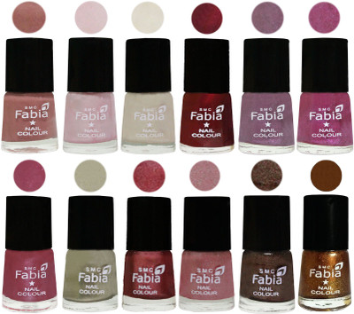 Fabia Premium Lacquer Extra Shine Nail Polish Shades Of (12 Pcs Nail Polish) Nude-Lychee-Light Cream-Maroon-Light Violet-Rani-Pink Maroonish-Oyster-Nude Pink-Light pink-Dark Brown-Dark Golden(Pack of 12)
Fabia Premium Lacquer Extra Shine Nail Polish Shades Of (12 Pcs Nail Polish) Nude-Lychee-Light Cream-Maroon-Light Violet-Rani-Pink Maroonish-Oyster-Nude Pink-Light pink-Dark Brown-Dark Golden(Pack of 12)