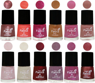 Fabia Premium Collection 12 Piece Color Nail Polish Shades Dark Red Chrome-Peach-Light Magenta-Golden -Light Plum-Nude-Lychee-Light Cream-Maroon-Light Violet-Rani-Nude Pink(Pack of 12)
Fabia Premium Collection 12 Piece Color Nail Polish Shades Dark Red Chrome-Peach-Light Magenta-Golden -Light Plum-Nude-Lychee-Light Cream-Maroon-Light Violet-Rani-Nude Pink(Pack of 12)