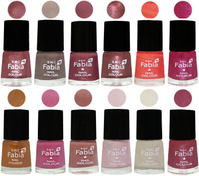 Fabia Premium Lacquer Extra Shine Nail Polish Shades Of (12 Pcs Nail Polish) Lip-Light Beige-Dusty Pink-Dark Red Chrome-Peach-Light Magenta-Golden -Light Plum-Nude-Lychee-Light Cream-Pink Maroonish(Pack of 12)
Fabia Premium Lacquer Extra Shine Nail Polish Shades Of (12 Pcs Nail Polish) Lip-Light Beige-Dusty Pink-Dark Red Chrome-Peach-Light Magenta-Golden -Light Plum-Nude-Lychee-Light Cream-Pink Maroonish(Pack of 12)