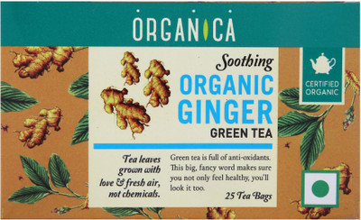 Organica Organic Ginger Green Tea Ginger Green Tea Bags(100 g, Box)
