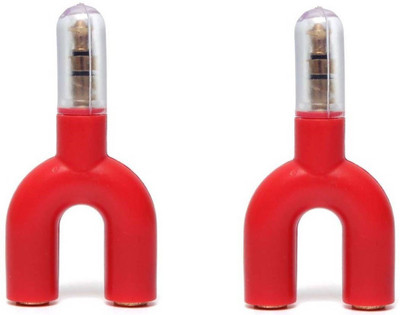 Oxza SET OF 2PC 3.5mm Jack Splitter Male to 2 Female Earphone Audio U shape Stereo headphone Spiltter USB Adapter(Red)
Oxza SET OF 2PC 3.5mm Jack Splitter Male to 2 Female Earphone Audio U shape Stereo headphone Spiltter USB Adapter(Red)