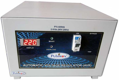 PULSTRON PTI-5095S 5 KVA (90V-290V) Single Phase Automatic Voltage Stabilizer for Mainline(Grey)
PULSTRON PTI-5095S 5 KVA (90V-290V) Single Phase Automatic Voltage Stabilizer for Mainline(Grey)