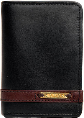 Hidesign Men Black Genuine Leather Wallet(1 Card Slot)