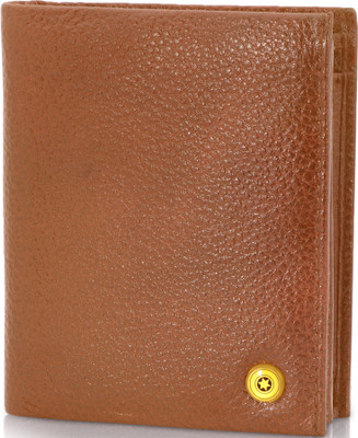 POLLSTAR Men Tan Genuine Leather Wallet(6 Card Slots)
