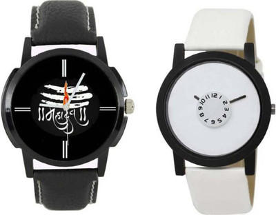 musket stylist attractive designer combo pack 2 round dial mahadev printed black dial and simple white dial with soft belt strep Watch - For Boys
musket stylist attractive designer combo pack 2 round dial mahadev printed black dial and simple white dial with soft belt strep Watch - For Boys