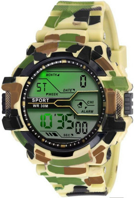 Crude 2021 afferican army pattern off white color 7 light day date display alaram Watch - For Boys
Crude 2021 afferican army pattern off white color 7 light day date display alaram Watch - For Boys