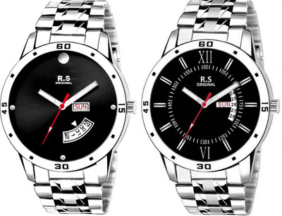 R S Original RSO-4071 DAY AND DATE BLACK WATCH FOR MEN Watch - For Men