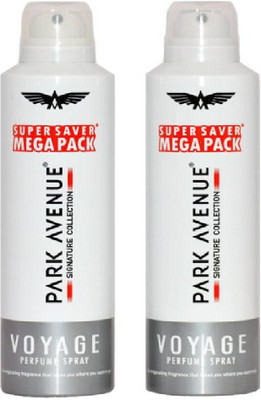 VOYAGE SIGNATURE Park Avenue VOYAGA SIGNATURE COLLECTION MEGA DEO Deodorant Spray - For Men (220 ml, Pack of 2) Deodorant Spray - For Men(440 ml, Pack of 2)
VOYAGE SIGNATURE Park Avenue VOYAGA SIGNATURE COLLECTION MEGA DEO Deodorant Spray - For Men (220 ml, Pack of 2) Deodorant Spray - For Men(440 ml, Pack of 2)