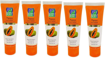 Astaberry Papaya Face wash 60ml(With Carrot & Soya Protein Extract) Pack of 5 Face Wash(300 ml)
Astaberry Papaya Face wash 60ml(With Carrot & Soya Protein Extract) Pack of 5 Face Wash(300 ml)