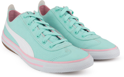 Puma Boys & Girls Lace Sneakers(Blue, Aruba blue-prism pink-puma whi