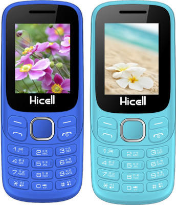 Hicell C9 Metro Combo of Two Mobiles(Navy Blue$Black&Light Blue$Black)