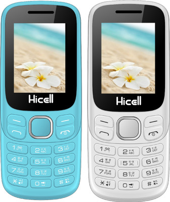 Hicell C9 Metro Combo of Two Mobiles(Light Blue$Black&White$Orange)