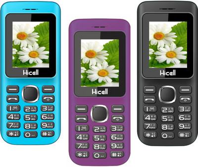Hicell C5 Pack of Three Mobiles(Blue$Black&Voilet$Black&Black$Red)