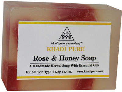 Khadi Pure Herbal Rose & Honey Soap(125 g)
