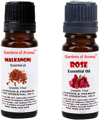 Gardens Of Aroma Malkangani Essential Oil And Rose Essential Oil(20 ml)