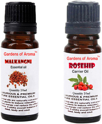 Gardens Of Aroma Malkangani Essential Oil And Rosehip Carrier Oil(20 ml)