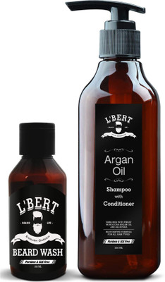 LBERT Combo Pack of English Garden Beard Wash for Men - 100 ML | Best Beard Shampoo and conditioner Enriched with Argan oil, Rosemary Oil, Thyme, Aloe Vera + Moroccan Argan Oil Shampoo with Conditioner, Vitamin Enriched & Volumizing Treatment for Hair Los
LBERT Combo Pack of English Garden Beard Wash for Men - 100 ML | Best Beard Shampoo and conditioner Enriched with Argan oil, Rosemary Oil, Thyme, Aloe Vera + Moroccan Argan Oil Shampoo with Conditioner, Vitamin Enriched & Volumizing Treatment for Hair Los