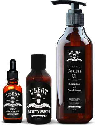 LBERT Combo Pack of Forest Ranger Beard Growth Oil For Men – 30 ML + English Garden Beard Wash for Men - 100 ML + Moroccan Argan Oil Shampoo with Conditioner for Men & Women - 250 ML | No Mineral oil | Paraben, SLS & Silicon Free (Set of 3)(Set of 03)
LBERT Combo Pack of Forest Ranger Beard Growth Oil For Men – 30 ML + English Garden Beard Wash for Men - 100 ML + Moroccan Argan Oil Shampoo with Conditioner for Men & Women - 250 ML | No Mineral oil | Paraben, SLS & Silicon Free (Set of 3)(Set of 03)