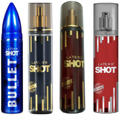 LAYERR SHOT RED STALLION DEODORANT 135 ML+SHOT IMPERIAL DEODORANT 135 ML+ SHOT ICONIC DEODORANT 135 ML +SHOT BULLET BANG DEODORANT 135 ML Deodorant Spray - For Men & Women(135 ml, Pack of 4)
LAYERR SHOT RED STALLION DEODORANT 135 ML+SHOT IMPERIAL DEODORANT 135 ML+ SHOT ICONIC DEODORANT 135 ML +SHOT BULLET BANG DEODORANT 135 ML Deodorant Spray - For Men & Women(135 ml, Pack of 4)