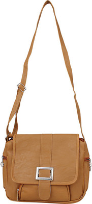 Vaani Collection Girls Brown Leatherette Sling Bag