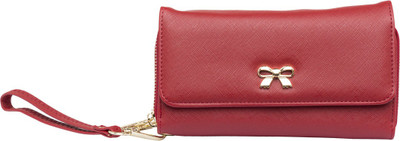 Globus Women Maroon Artificial Leather Wallet(6 Card Slots)