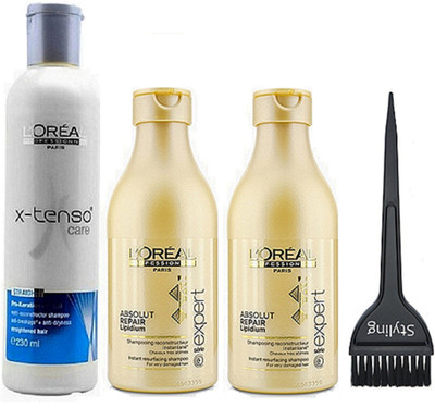 styling Of Hair Brush, X-tenso Care Hair Shampoo 230ml With Absolut Repair Lipidium Shampoo 250ml With Pack of 2(Set of 4)
styling Of Hair Brush, X-tenso Care Hair Shampoo 230ml With Absolut Repair Lipidium Shampoo 250ml With Pack of 2(Set of 4)