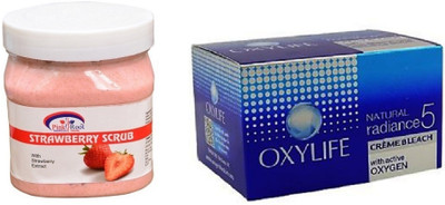 Pink Root Strawberry Scrub 500ml, Oxylife Crème Bleach Natural radiance5 27g(Set of 2)
Pink Root Strawberry Scrub 500ml, Oxylife Crème Bleach Natural radiance5 27g(Set of 2)