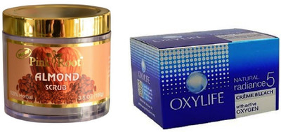 Pink Root Almond Scrub 100gm, Oxylife Crème Bleach Natural radiance5 27g(Set of 2)
Pink Root Almond Scrub 100gm, Oxylife Crème Bleach Natural radiance5 27g(Set of 2)