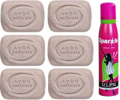 Avon Anew six Naturals Exfoliating Bar Soap (100 g) With one sparkle perfume spray 150 ml(Set of 7)
Avon Anew six Naturals Exfoliating Bar Soap (100 g) With one sparkle perfume spray 150 ml(Set of 7)