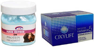 Pink Root Hair Repair Spa 500ml, Oxylife Crème Bleach Natural radiance5 27g(Set of 2)
Pink Root Hair Repair Spa 500ml, Oxylife Crème Bleach Natural radiance5 27g(Set of 2)