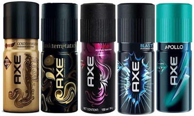 AXE deodorant pack of five (750 ml, Pack of 5) Body Spray - For Men(750 ml, Pack of 5)
AXE deodorant pack of five (750 ml, Pack of 5) Body Spray - For Men(750 ml, Pack of 5)