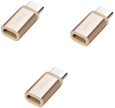 VU4 Set Of 3 MICRO USB TO C TYPE CHARGING CONVERTER CABLE (Gold) USB Adapter(Gold)
VU4 Set Of 3 MICRO USB TO C TYPE CHARGING CONVERTER CABLE (Gold) USB Adapter(Gold)