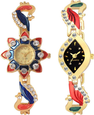 OpenDeal Best Combo Pack 2 Stylish Diamond Studded Party-Wedding Style Watch For Girls & Women 01TW006 Watch - For Girls
OpenDeal Best Combo Pack 2 Stylish Diamond Studded Party-Wedding Style Watch For Girls & Women 01TW006 Watch - For Girls