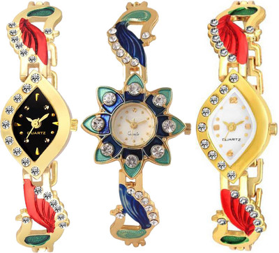 OpenDeal Best Combo Pack 3 Stylish Diamond Studded Party-Wedding Style Watch For Girls & Women 01TW019 Watch - For Girls
OpenDeal Best Combo Pack 3 Stylish Diamond Studded Party-Wedding Style Watch For Girls & Women 01TW019 Watch - For Girls