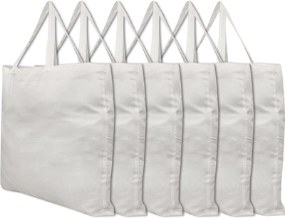 MARMITTE Set of 6 Polyester-Viscose Reusable Shopping Grocery Tote Multipurpose Bag(White, 20 inch)
MARMITTE Set of 6 Polyester-Viscose Reusable Shopping Grocery Tote Multipurpose Bag(White, 20 inch)