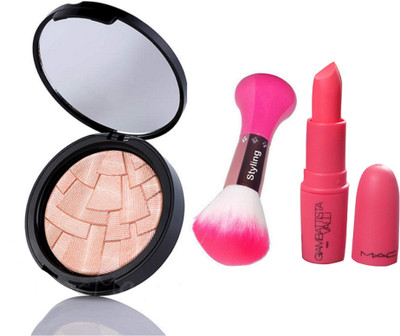 styling Makeup brush & Anastasia Beuerly Hills So Hollywood Illuminator & Mac Giambattista Valli Matte Finish Vegas Volt lipstick(Set of 3)
styling Makeup brush & Anastasia Beuerly Hills So Hollywood Illuminator & Mac Giambattista Valli Matte Finish Vegas Volt lipstick(Set of 3)