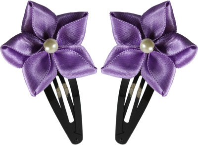 Threads N Ribbons Ribbon 13PU Hair Clip(Purple)