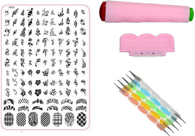 Royalkart Nail Art Stamping Jumbo Image Plate D.I.Y With Double-Sided Stamper, Metal Scraper, 5pcs Double-Sided Dotting Tool (XY01)(Multicolor)
Royalkart Nail Art Stamping Jumbo Image Plate D.I.Y With Double-Sided Stamper, Metal Scraper, 5pcs Double-Sided Dotting Tool (XY01)(Multicolor)