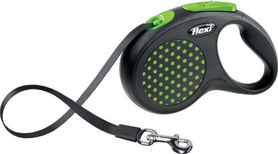 Flexi Design Tape 5m Green 500 cm Dog Strap Leash(Multicolor)