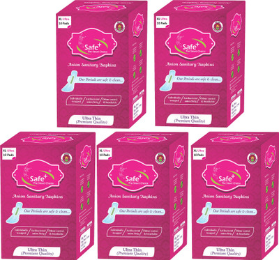 Safe plus Anion ultra soft XL Bamboo pulps sanitary pad with Bamboo pulps(Natural product) and four wings 50 pcs Sanitary Pad(Pack of 50)
Safe plus Anion ultra soft XL Bamboo pulps sanitary pad with Bamboo pulps(Natural product) and four wings 50 pcs Sanitary Pad(Pack of 50)