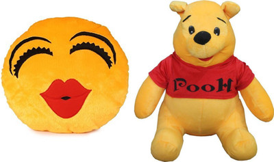 MTC Soft Kiss Cushion (30 cm) Combo With Winnie The Pooh (12 inches) - 14 inch(Multicolor)
MTC Soft Kiss Cushion (30 cm) Combo With Winnie The Pooh (12 inches) - 14 inch(Multicolor)