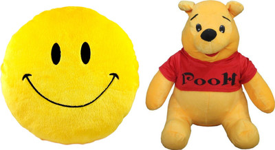MTC Smile Cushion (30 cm) Combo With Winnie The Pooh (12 inches) - 14 inch(Multicolor)
MTC Smile Cushion (30 cm) Combo With Winnie The Pooh (12 inches) - 14 inch(Multicolor)