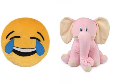 MTC Laughing Tears Emogi Cushion (30 cm) Combo With Baby Pink Elephant (25 cm) - 14 inch(Multicolor)
MTC Laughing Tears Emogi Cushion (30 cm) Combo With Baby Pink Elephant (25 cm) - 14 inch(Multicolor)