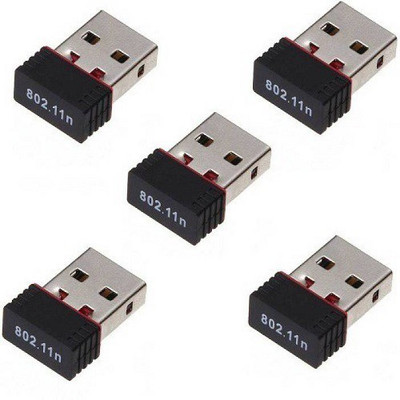 techdeal Set of 5 2.4Ghz Wireless Wifi Dongle Mini Transmitter Network LAN Card 802.11n (Black) USB Adapter(Black)
techdeal Set of 5 2.4Ghz Wireless Wifi Dongle Mini Transmitter Network LAN Card 802.11n (Black) USB Adapter(Black)