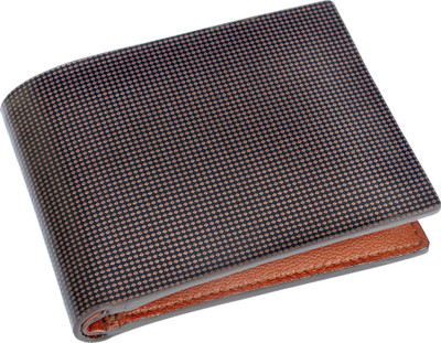 OHM New York Men Brown Genuine Leather Wallet(8 Card Slots)