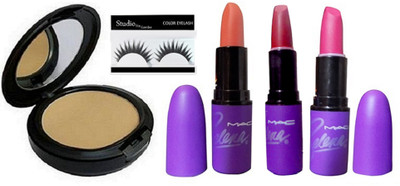studio fix combo Eyelashes & Face Powder Compact & Mac Selena Matte Finish 3 different Shades Lipstick(Set of 5)
studio fix combo Eyelashes & Face Powder Compact & Mac Selena Matte Finish 3 different Shades Lipstick(Set of 5)