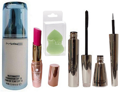 Studio Fix Combo Sponge Puff & Mac Matchmaster Foundation spf 15 Fond De Teint Spf 15 & 9 To 5 Lipstick & Brooke Candy Eyeliner & Mascara(Set of 5)
Studio Fix Combo Sponge Puff & Mac Matchmaster Foundation spf 15 Fond De Teint Spf 15 & 9 To 5 Lipstick & Brooke Candy Eyeliner & Mascara(Set of 5)