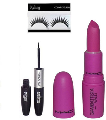 styling Eyelashes & Mac Giambattista valli Matte Milan mode Lipsitck & Colorbar Waterproof Longlasting Mascara,Liner(Set of 3)
styling Eyelashes & Mac Giambattista valli Matte Milan mode Lipsitck & Colorbar Waterproof Longlasting Mascara,Liner(Set of 3)